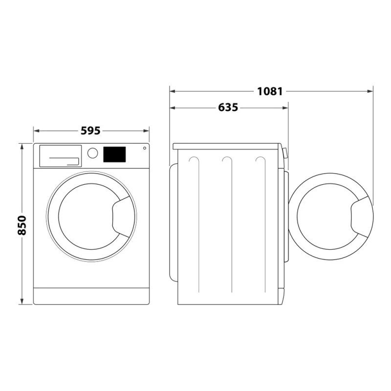 Kontrolsat - Máquina Lavar Roupa Whirlpool - 10Kg - Classe A - FFB 10489 BV SPT