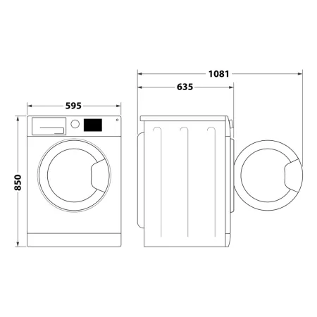 Kontrolsat - Máquina Lavar Roupa Whirlpool - 10Kg - Classe A - FFB 10489 BV SPT