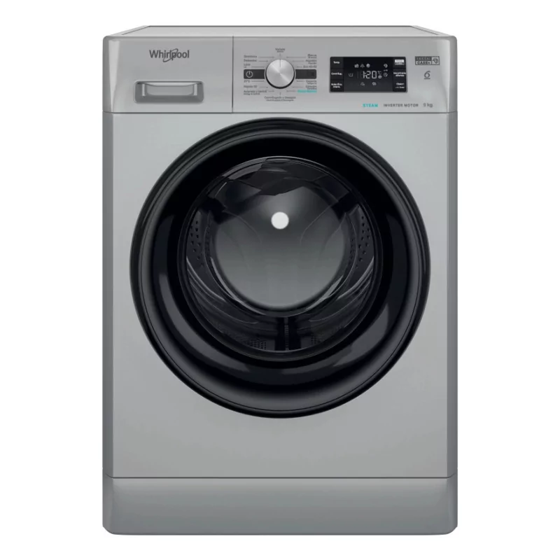 Kontrolsat - Maquina Lavar Roupa Whirlpool 9Kg - Prateada - Classe A - FFB 9489 SBV SPT