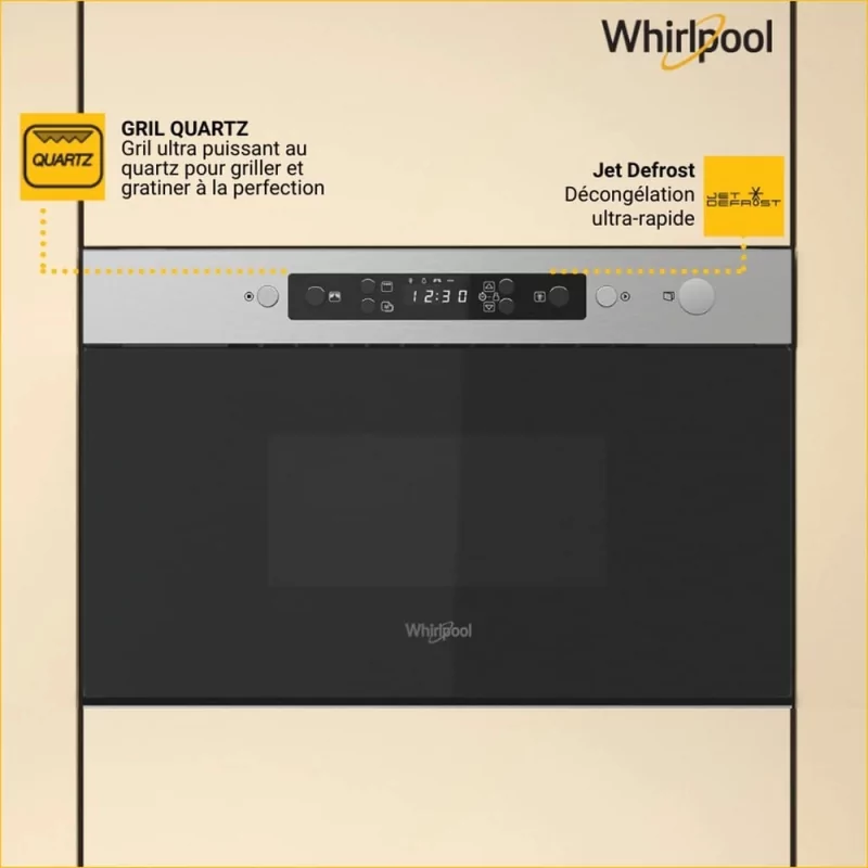 Kontrolsat - Micro-ondas + Grill Whirlpool - 22L 750W Inox - MBNA920X
