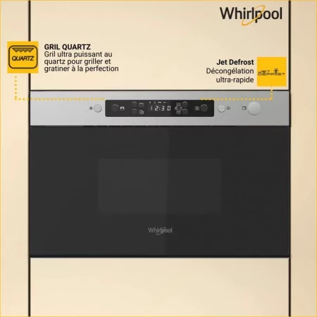 Kontrolsat - Micro-ondas + Grill Whirlpool - 22L 750W Inox - MBNA920X Kontrolsat - Micro-ondas + Grill Whirlpool - 22L 750W Inox - MBNA920X