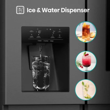 Kontrolsat - Hisense RS9P628GPFE American Fridge Freezer (614L - Class E - Black) Kontrolsat - Hisense RS9P628GPFE American Fridge Freezer (614L - Class E - Black)