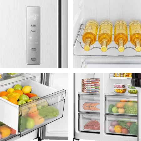 Kontrolsat - Hisense RS3P538NAIE American Fridge Freezer (527L - Class E - Stainless)