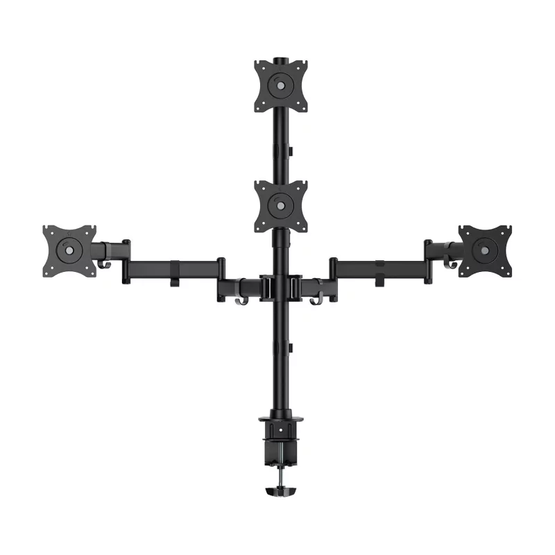 Kontrolsat - Suporte de Mesa Aisens - Giratório / Inclinável - 4 Monitores de 13 a 27 polegadas - Preto - DT27TSR-379