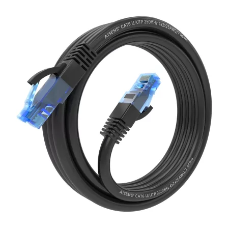 Kontrolsat - Cabo de Rede RJ45 Cat.6 UTP AWG26 Aisens A135-0845 – 2 m, Preto Kontrolsat - Cabo de Rede RJ45 Cat.6 UTP AWG26 Aisens A135-0845 – 2 m, Preto