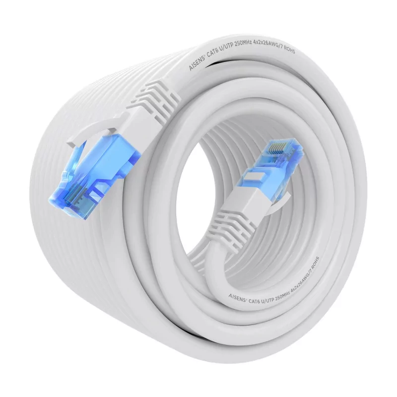 Kontrolsat - Cabo de Rede RJ45 Cat.6 UTP AWG26 Aisens A135-0828 – 20 m, Branco