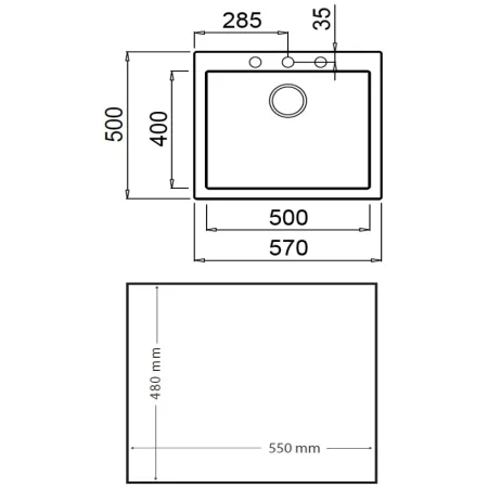 Kontrolsat - TEKA Forsquare 50.40 Tg Kitchen Sink - Built-in with Tap, Black Kontrolsat - TEKA Forsquare 50.40 Tg Kitchen Sink - Built-in with Tap, Black