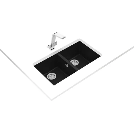 Kontrolsat - Teka Lava Louça Square 2c 760 Tg Black - Pia Encastrada 2 Cubas Kontrolsat - Teka Lava Louça Square 2c 760 Tg Black - Pia Encastrada 2 Cubas