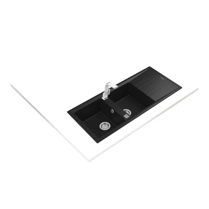 Kontrolsat - Teka Stone 80 B-tg 2c 1e Black Carbon - Pia Cozinha Carbono