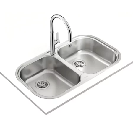 Kontrolsat - Teka Stylo 2c Kitchen Sink - 2 Bowls, Stainless Steel Kontrolsat - Teka Stylo 2c Kitchen Sink - 2 Bowls, Stainless Steel