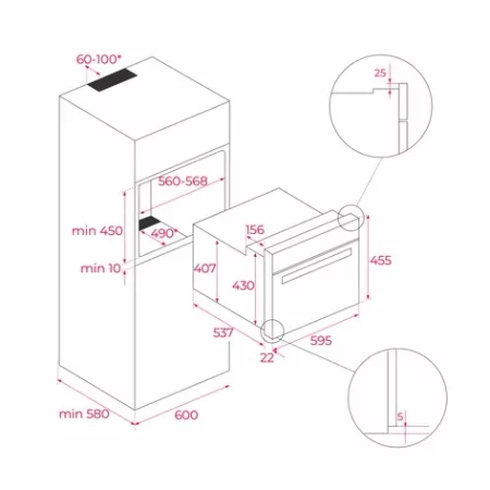 Kontrolsat - Teka MWC HLC 8440 C BK Forno Compacto Elétrico Preto 41L Kontrolsat - Teka MWC HLC 8440 C BK Forno Compacto Elétrico Preto 41L
