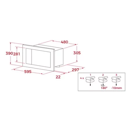Kontrolsat - Micro-ondas de Encastre Teka - (800W - 20L - 5 Níveis - Branco) - NEO MB 6200 BI WH