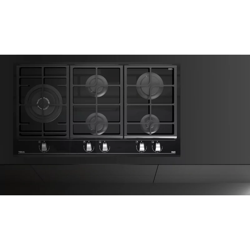 Kontrolsat - Teka GZC 95320 XBA BK Gas Hob 90cm 5 Zones Black Glass ExactFlame