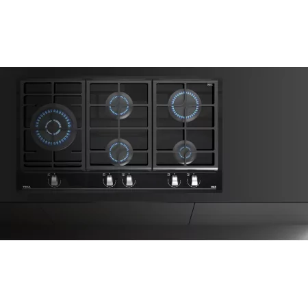 Kontrolsat - Teka GZC 95320 XBA BK Gas Hob 90cm 5 Zones Black Glass ExactFlame Kontrolsat - Teka GZC 95320 XBA BK Gas Hob 90cm 5 Zones Black Glass ExactFlame
