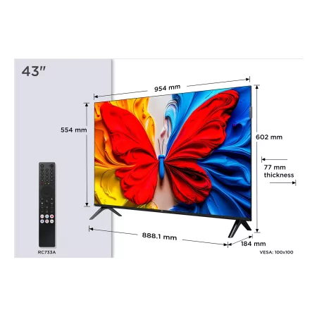 Kontrolsat - TCL Qled 43S5K - 43" QLED Full HD TV, Black Kontrolsat - TCL Qled 43S5K - 43" QLED Full HD TV, Black
