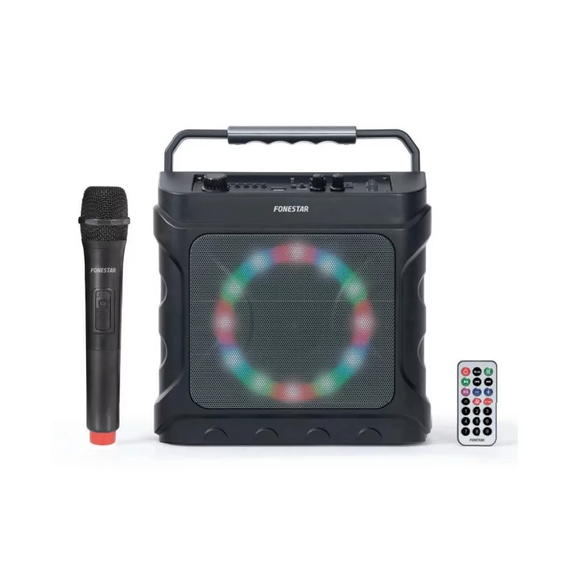 Kontrolsat - Coluna Fonestar Karaoke com Amplificador - Partybox Bluetooth - 20W Kontrolsat - Coluna Fonestar Karaoke com Amplificador - Partybox Bluetooth - 20W