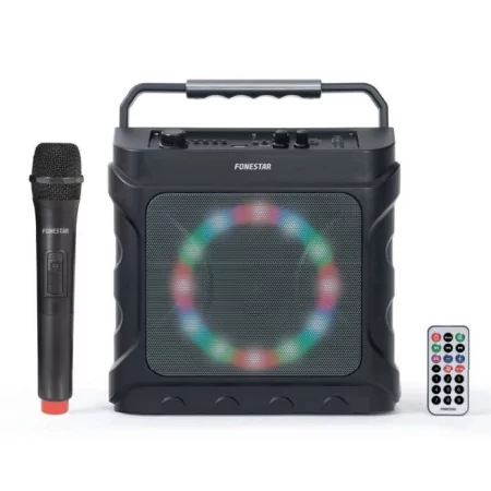 Kontrolsat - Coluna Fonestar Karaoke com Amplificador - Partybox Bluetooth - 20W Kontrolsat - Coluna Fonestar Karaoke com Amplificador - Partybox Bluetooth - 20W