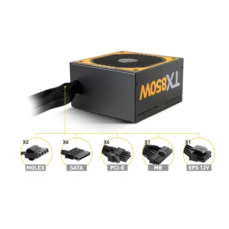 Kontrolsat - Fonte de Alimentação Nox Urano TX 850W 80+ Bronze - NXURTX850BZ Kontrolsat - Fonte de Alimentação Nox Urano TX 850W 80+ Bronze - NXURTX850BZ