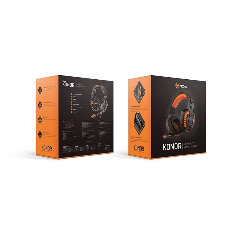 Kontrolsat - Auscultadores Konor Krom - Gaming Headset 7.1 PC / PS4