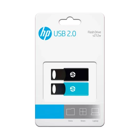 Kontrolsat - Pack 2 Pendrive HP 64GB USB 2.0 Preto/Azul Kontrolsat - Pack 2 Pendrive HP 64GB USB 2.0 Preto/Azul