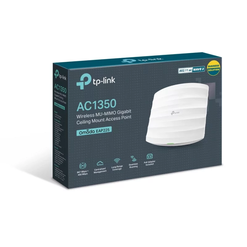 Kontrolsat - Access Point TP-Link - EAP225 - AC1350 Gigabit Dual-Band - Tecto