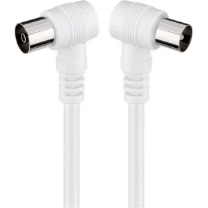 Kontrolsat - Cabo de Antena TV Goobay - Macho para Fêmea 90º - 1,5M (Ref: 11520)