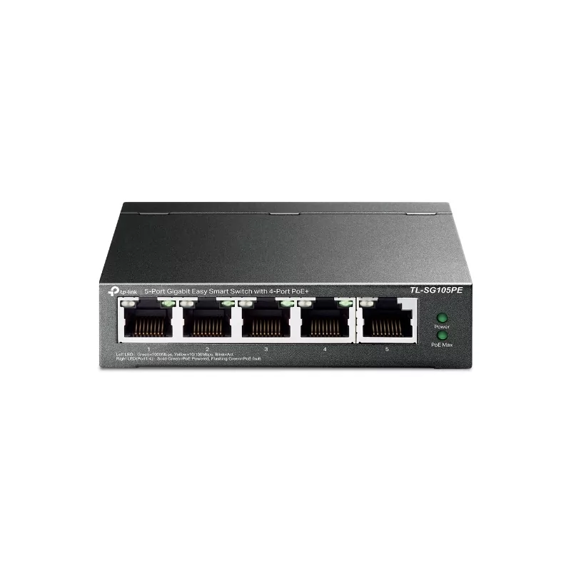 Kontrolsat - Switch POE 5 Portas Metálico TP-Link - TL-SG105PE - Gigabit Kontrolsat - Switch POE 5 Portas Metálico TP-Link - TL-SG105PE - Gigabit