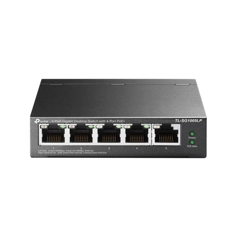 Kontrolsat - TP-Link 5 Port Metallic POE Switch - TL-SG1005LP - Gigabit