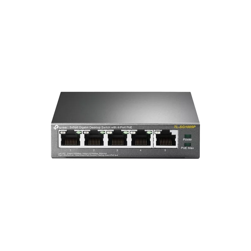 Kontrolsat - TP-Link 5 Port POE Switch - TL-SG1005P - Gigabit