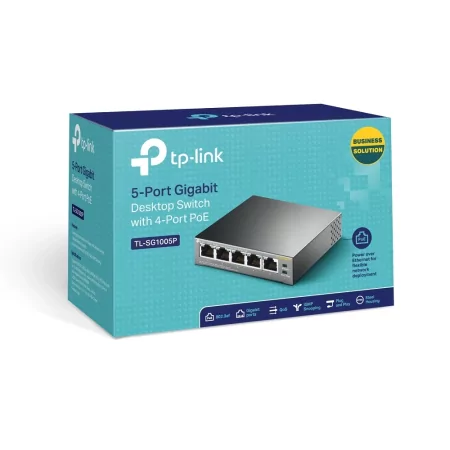 Kontrolsat - Switch POE 5 Portas TP-Link - TL-SG1005P - Gigabit Kontrolsat - Switch POE 5 Portas TP-Link - TL-SG1005P - Gigabit