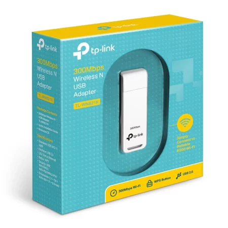 Kontrolsat - Placa de Rede USB TP-Link Wi-Fi 300Mbps - TL-WN821N Kontrolsat - Placa de Rede USB TP-Link Wi-Fi 300Mbps - TL-WN821N