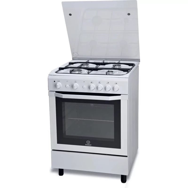 Kontrolsat - Fogão Monobloco Gás Natural Indesit - 4 Queimadores - 60cm - Branco - I6GG1F(W)/I Kontrolsat - Fogão Monobloco Gás Natural Indesit - 4 Queimadores - 60cm - Branco - I6GG1F(W)/I