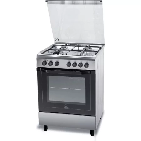 Kontrolsat - Fogao Monobloco Gás Natural Indesit - 4 Queimadores - 60cm - 59L - Inox - I6TMH2AF(X)/I Kontrolsat - Fogao Monobloco Gás Natural Indesit - 4 Queimadores - 60cm - 59L - Inox - I6TMH2AF(X)/I
