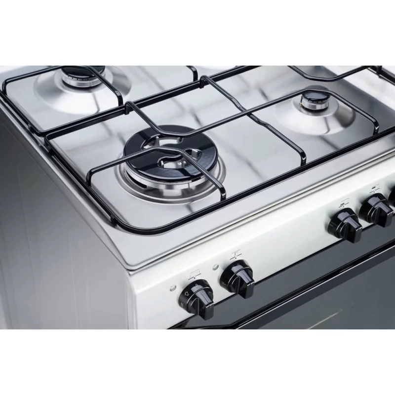 Kontrolsat - Indesit Natural Gas Monoblock Stove - 4 Burners - 60cm - 59L - Stainless Steel - I6TMH2AF(X)/I