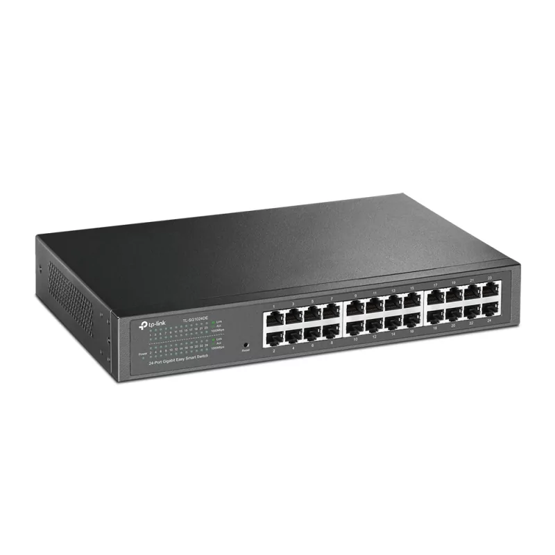 Kontrolsat - Switch TP-Link 24 Portas 10/100/1000 Mbps Preto TL-SG1024DE