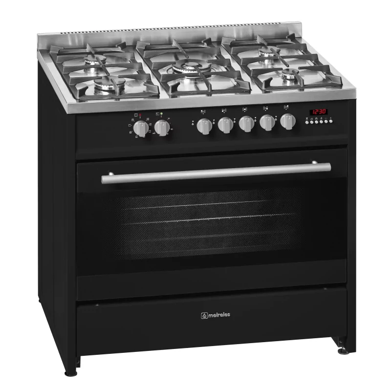 Kontrolsat - Meireles Gas Stove - 5 Burners - 121L - Black - E 911 BL