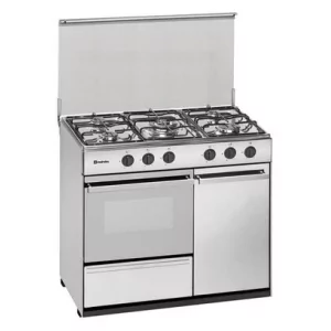 Kontrolsat - Fogão a Gás Meireles N 921 B (5 Queimadores - 55L - Classe A - Castanho)