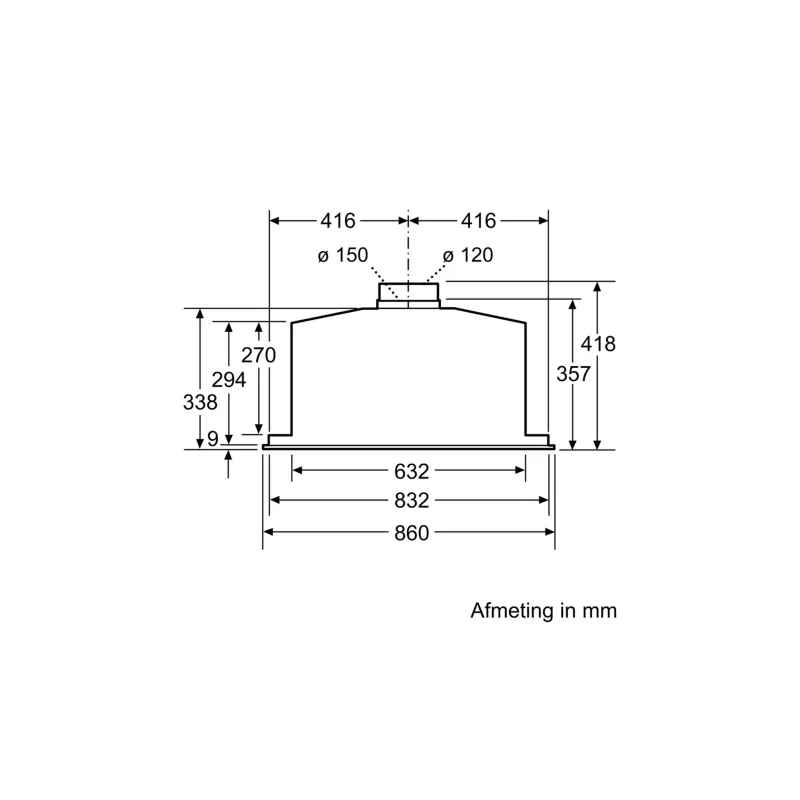 Kontrolsat - Siemens iQ700 LB-89585-M Ceiling Hood - 800 m³/h Powerful Extraction