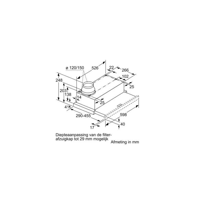 Kontrolsat - Siemens LI-64-MB-521 Hood - 389 m³/h Extraction, Grey