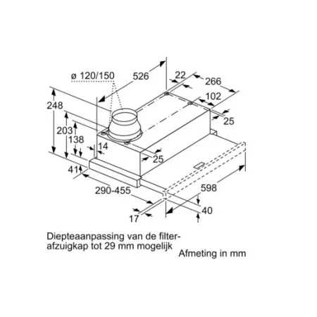 Kontrolsat - Siemens LI-64-MB-521 Hood - 389 m³/h Extraction, Grey Kontrolsat - Siemens LI-64-MB-521 Hood - 389 m³/h Extraction, Grey