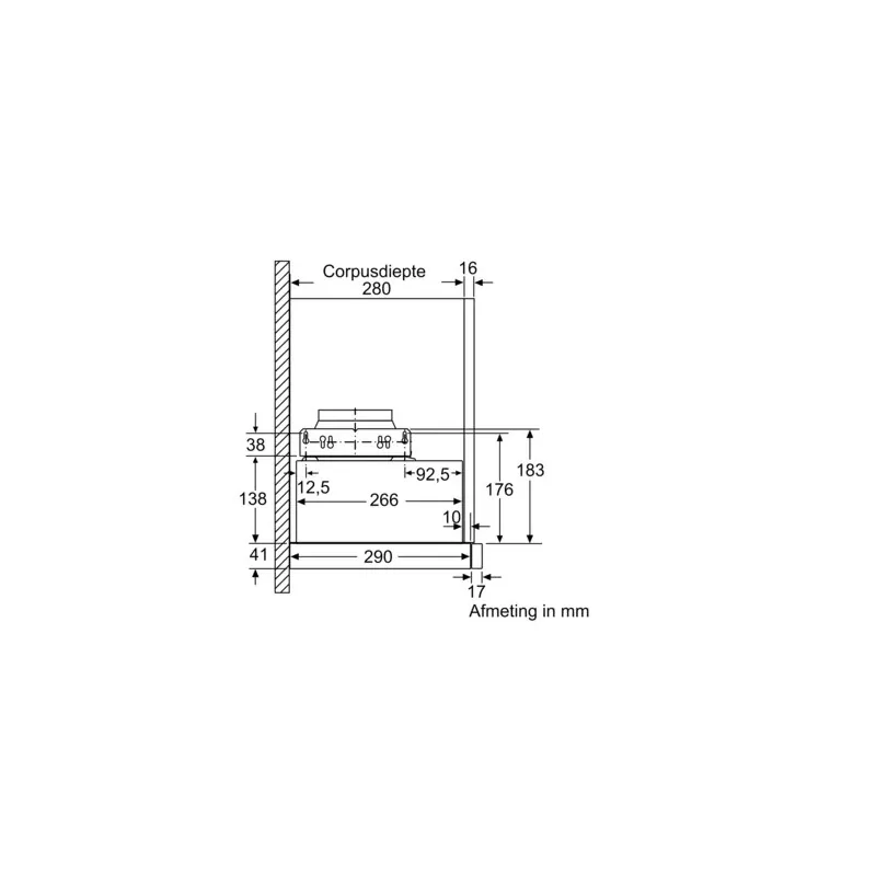 Kontrolsat - Siemens LI-64-MB-521 Hood - 389 m³/h Extraction, Grey
