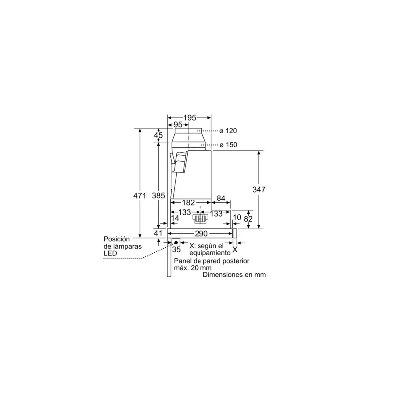 Kontrolsat - Siemens iQ300 LI-67-SA-531 Hood - 399 m³/h, Silver