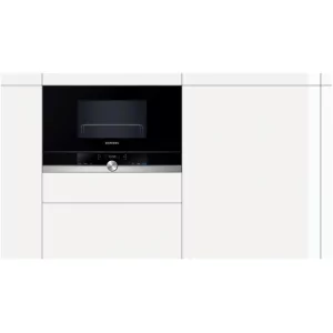 Kontrolsat - Microondas Embutido SIEMENS BE-634-RGS-1 (21 L - Preto/Aço Inox)