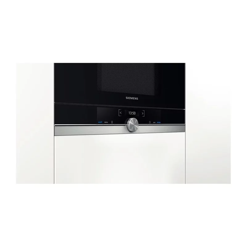 Kontrolsat - Microondas Embutido SIEMENS BE-634-RGS-1 (21 L - Preto/Aço Inox)