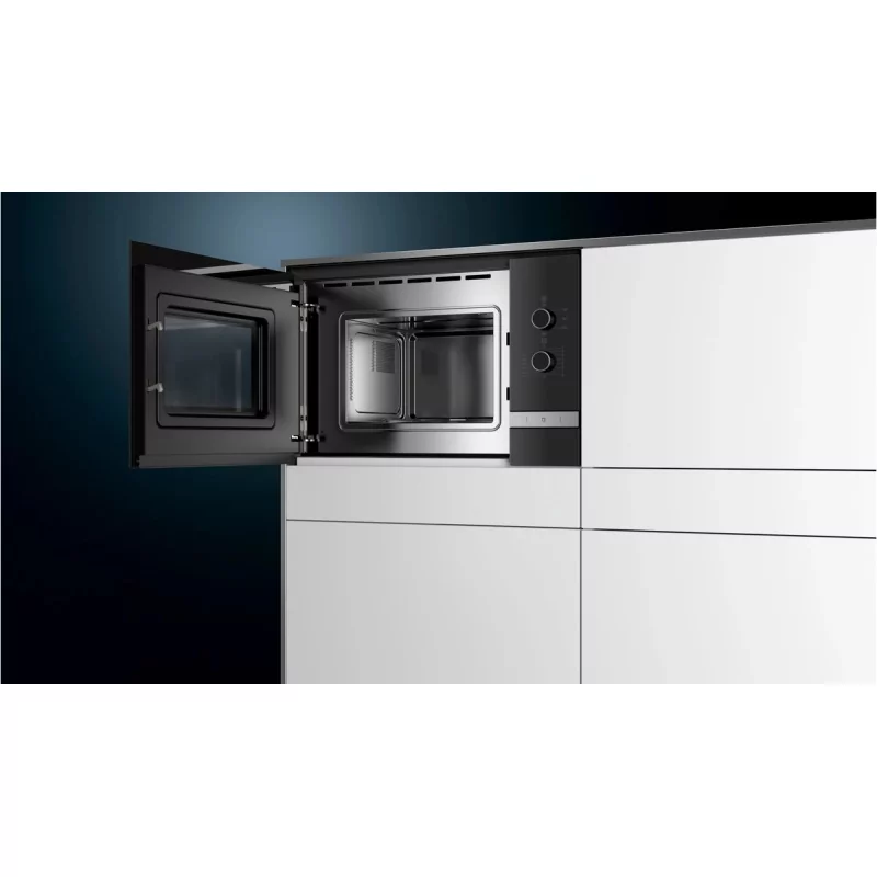 Kontrolsat - Microondas Embutido SIEMENS BF-520-LMR-0 (20 L - Preto/Aço Inox)