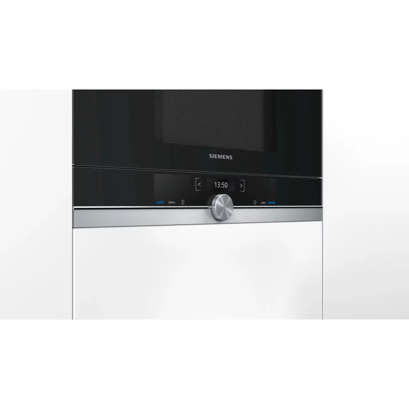 Kontrolsat - Microondas Embutido SIEMENS BE-634-LGS-1 (21 L - Preto Prateado)
