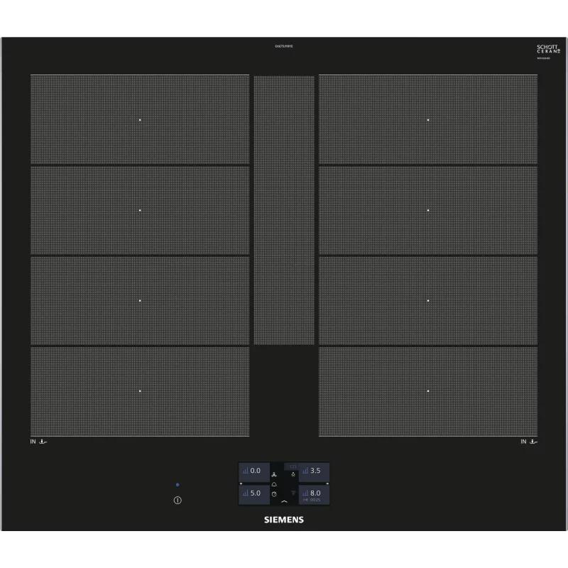 Kontrolsat - SIEMENS Induction Hob EX-675-JYW-1-E - 4 Zones, 7400W, Black Kontrolsat - SIEMENS Induction Hob EX-675-JYW-1-E - 4 Zones, 7400W, Black