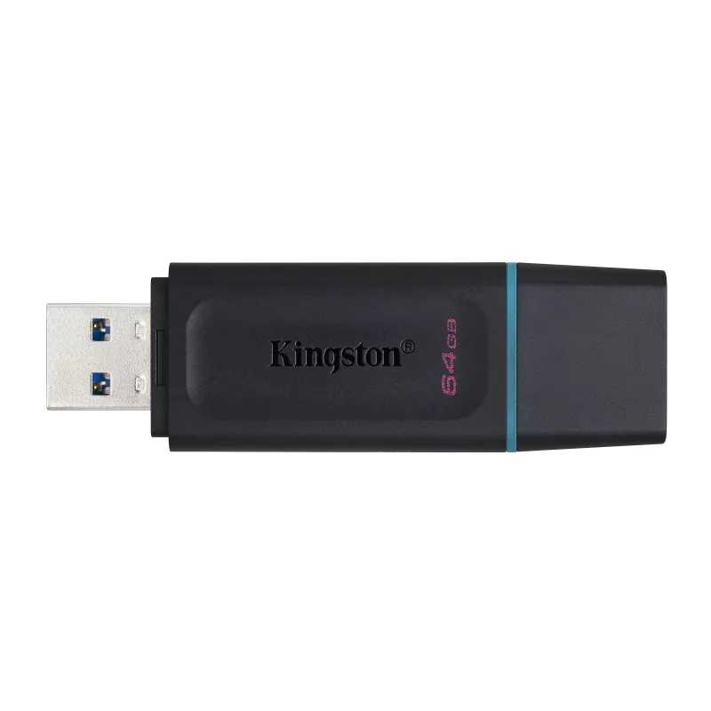 Kontrolsat - Pendrive 64gb Usb 3.2 Kingston Dt Exodia Preto / Turquesa