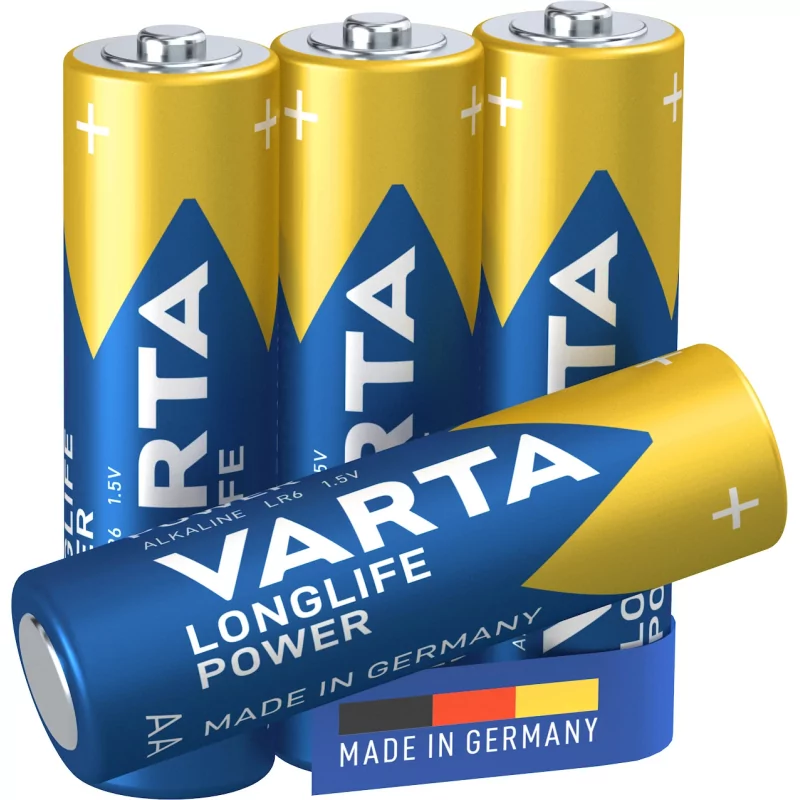 Kontrolsat - VARTA Longlife AA Batteries (Ref: 38430) - Maximum Durability, Blue/Gold Kontrolsat - VARTA Longlife AA Batteries (Ref: 38430) - Maximum Durability, Blue/Gold