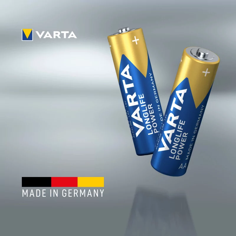 Kontrolsat - Pilhas Varta Longlife AA (Ref: 38430) - Máxima Durabilidade, Azul/Dourado